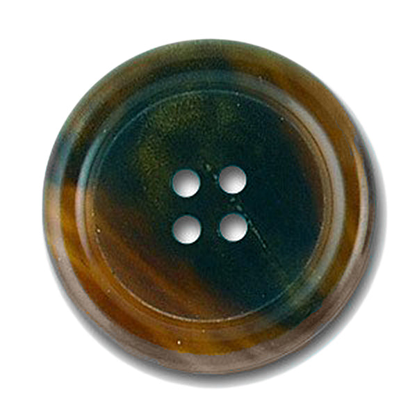 Classic Coffee Brown Four-Hole Horn Button