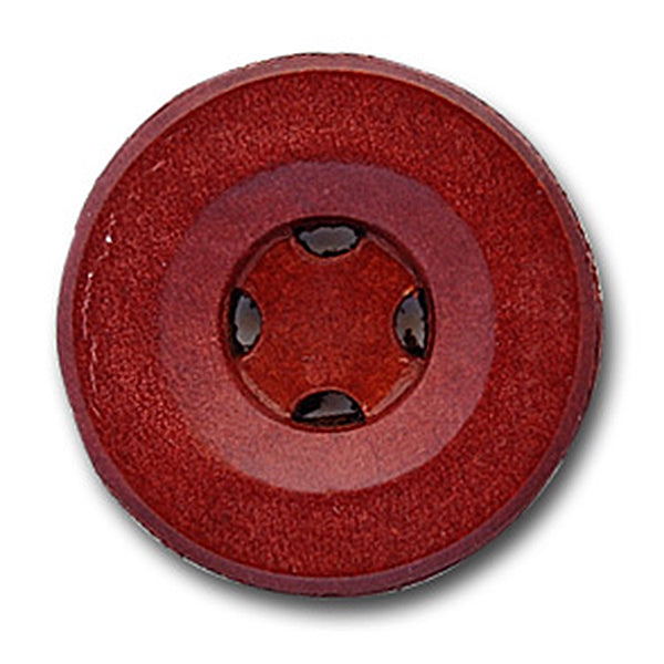 1 5/8" Oxblood Red Leather Button (Made in Italy)