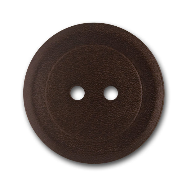1 1/2" Chocolate Brown Leather Button