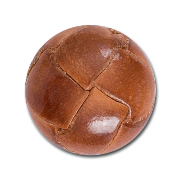 Camel Woven Leather Button