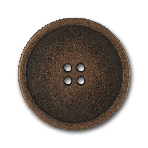 Four-Hole Copper Penny Metal Button (Made in Italy)