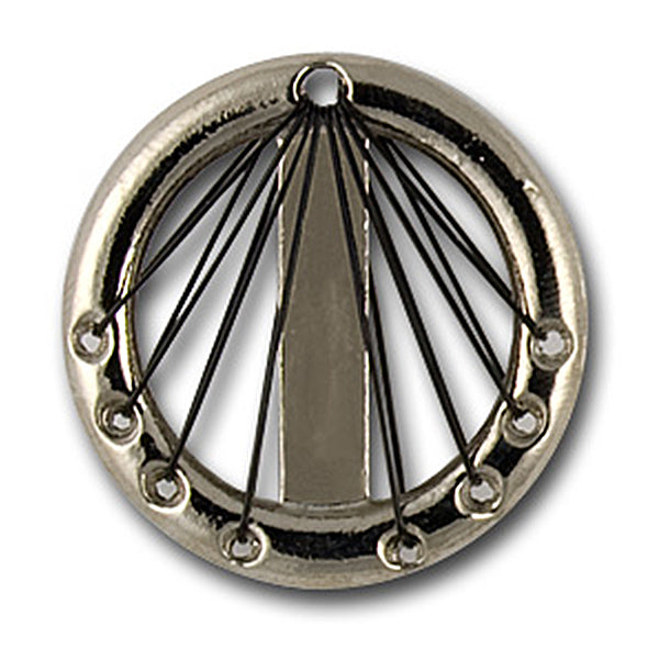 Wire & Silver Metal Button