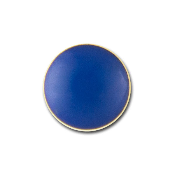 Classic Marine Blue Enamel Metal Button (Made in Spain)