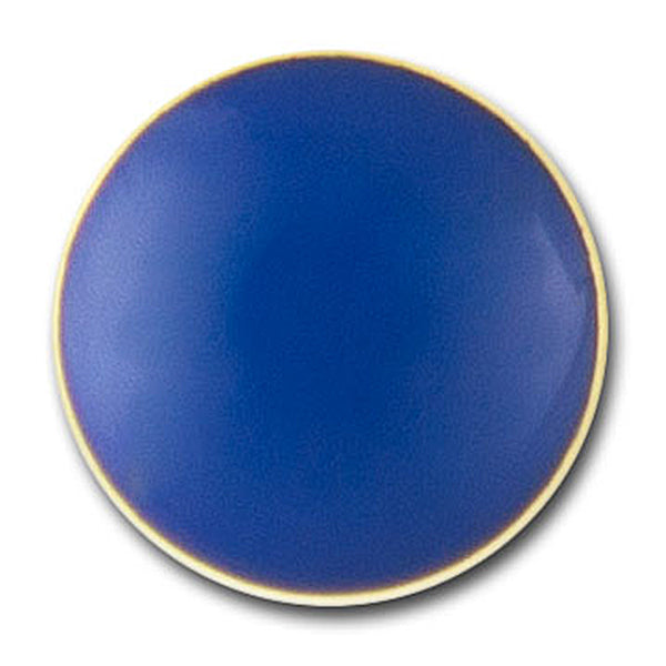 Classic Marine Blue Enamel Metal Button (Made in Spain)