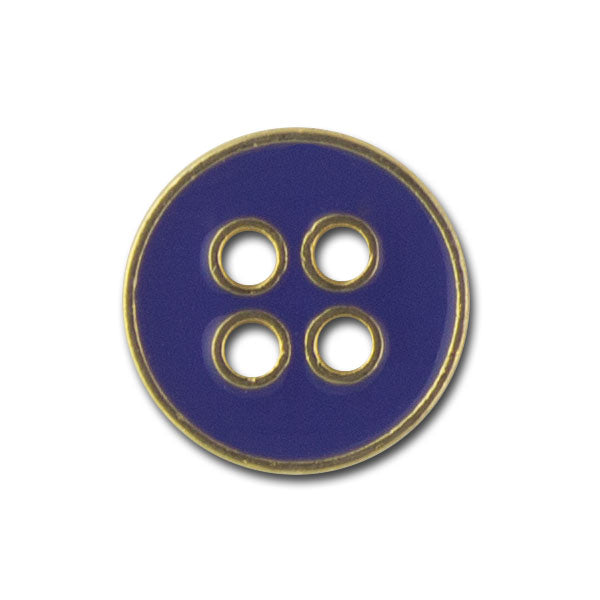 Navy Enameled Gold Metal Button (Made in Italy) – Britex Fabrics