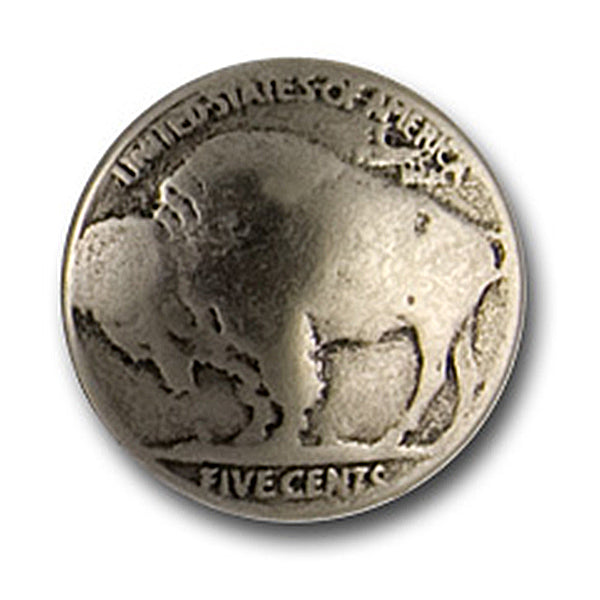 Buffalo Nickel Silver Metal Button