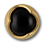 Black Domed Button