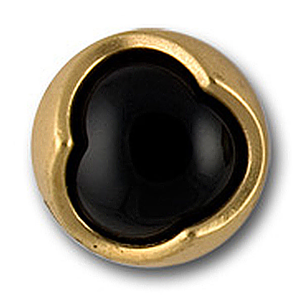 Black Domed Button