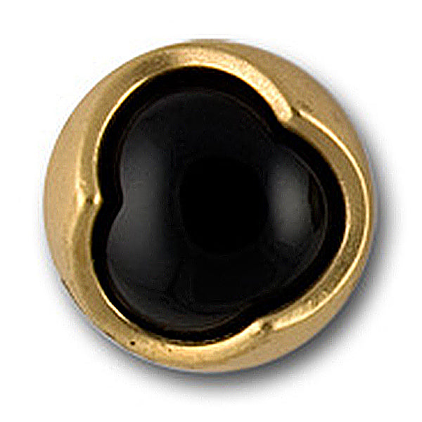 Black Domed Button
