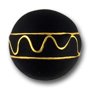 1 1/4" Matte Black Domed Button