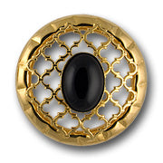 1 1/4" Filigree Gold Metal Button