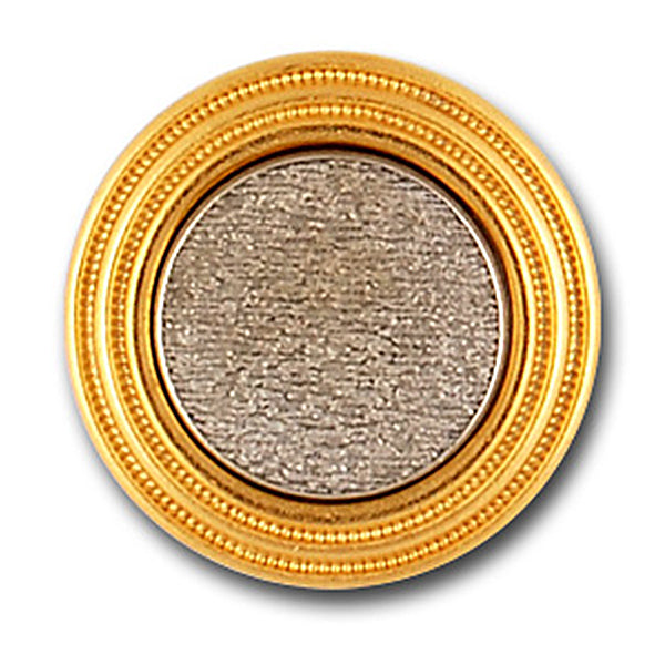 Hammered Silver & Gold Metal Button