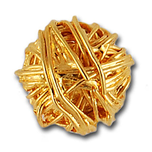 Ball of Yarn Gold Metal Button