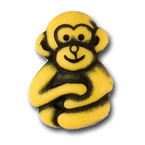 11/16" Lucky Monkey Plastic Novelty Button