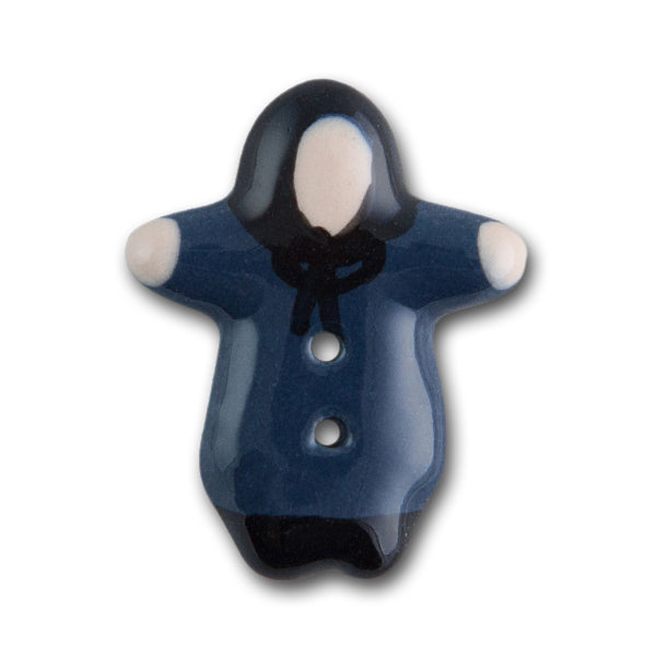 1 1/4" Amish Woman Ceramic Button