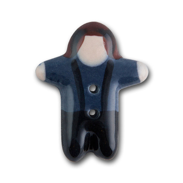 1 1/4" Amish Man Ceramic Button