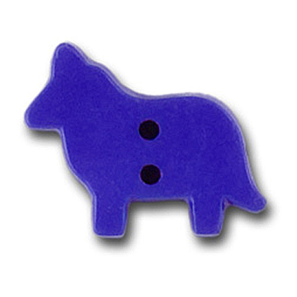 3/4" Purple Dog Plastic Novelty Button