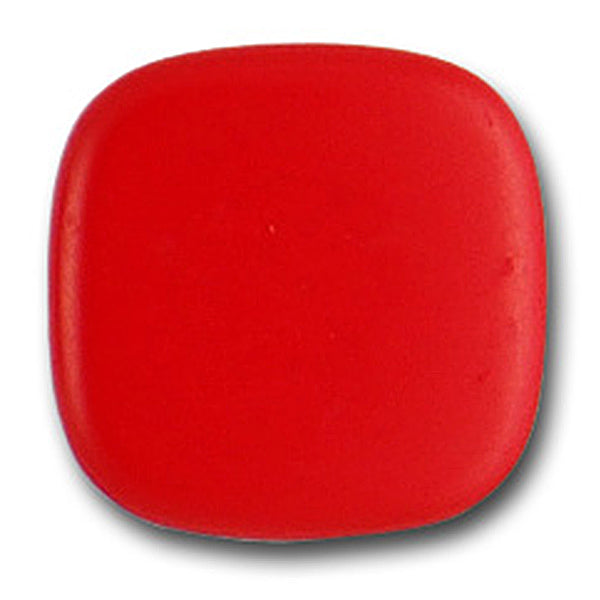 Square Lipstick Red Plastic Button (Made in France)