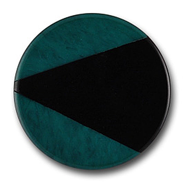 Evergreen Flat-Top Plastic Button