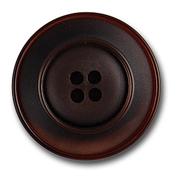 Milk Chocolate Brown Plastic Button (Made in Italy)