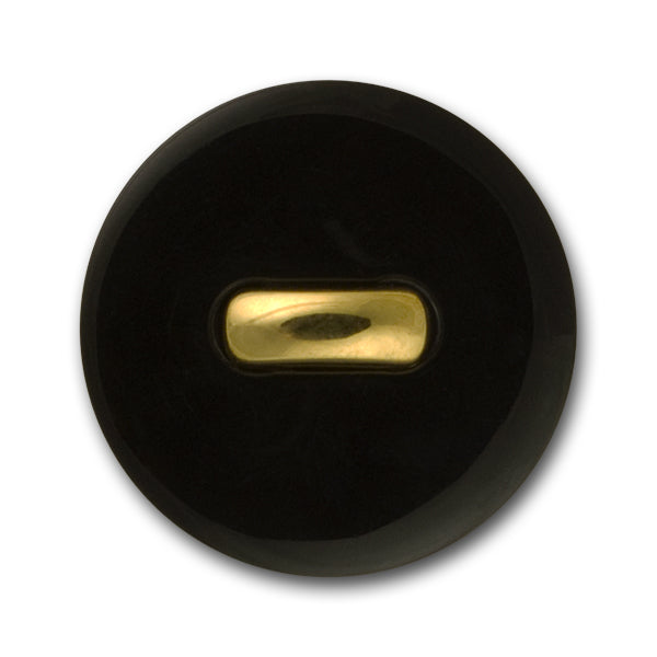 Black & Gold Plastic Button