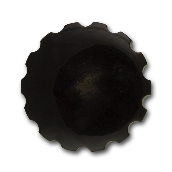 Marbleized Black Gear Plastic Button (Made in Italy)