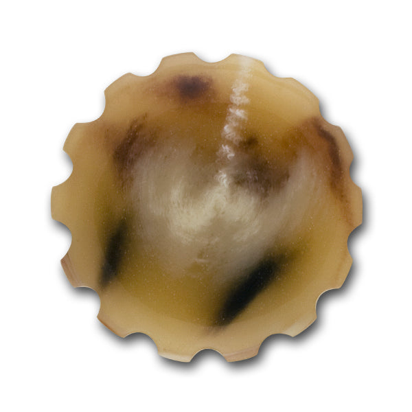 Marbleized Mock Tortoise Plastic Button (Made in Italy)