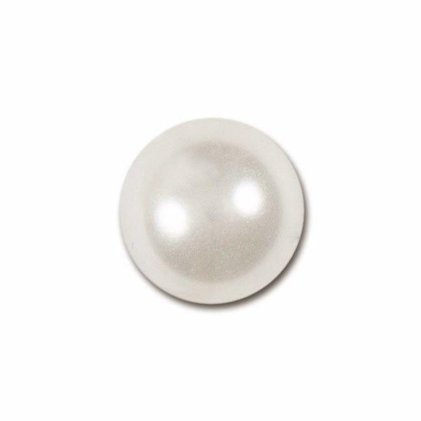 White Half Ball Mock Pearl Button
