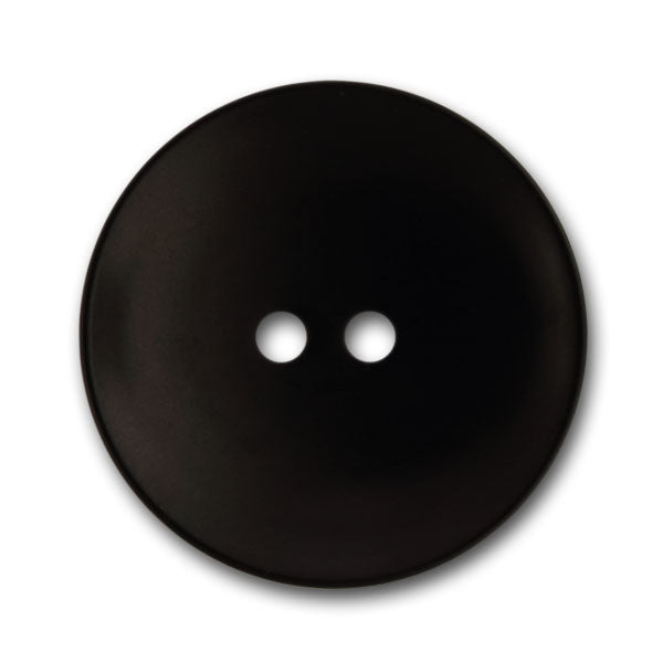 Concave Jet Black Corozo Button (Made in Italy)