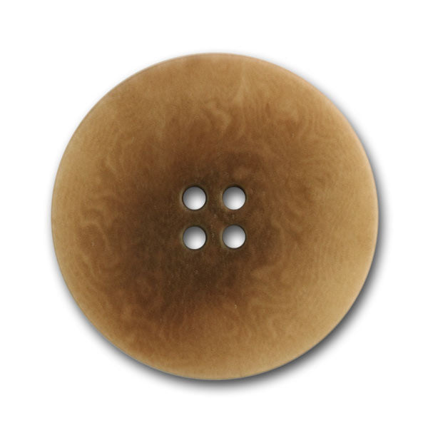 Four-Hole Deep Tan Corozo Button (Made in Italy)