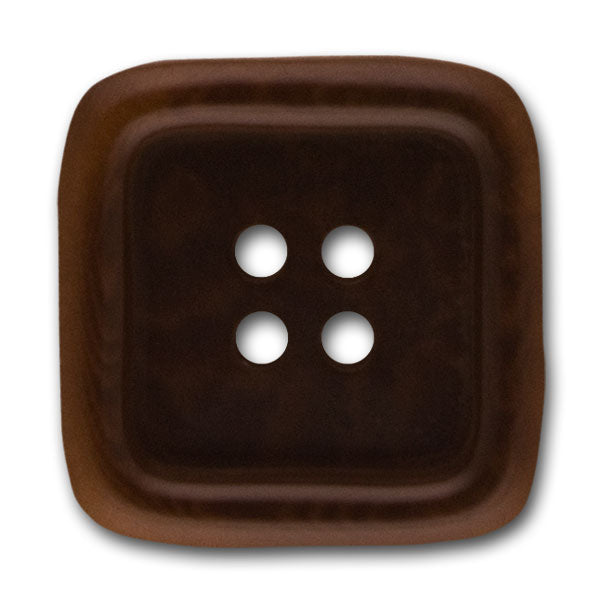 Bittersweet Brown Square Corozo Button (Made in Italy)