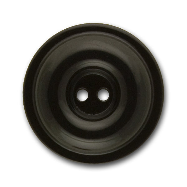 Jet Black Corozo Button (Made in Italy)