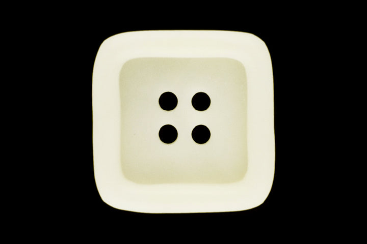 Winter White Square Corozo Button (Made in Italy)