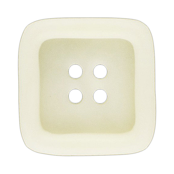 Winter White Square Corozo Button (Made in Italy)