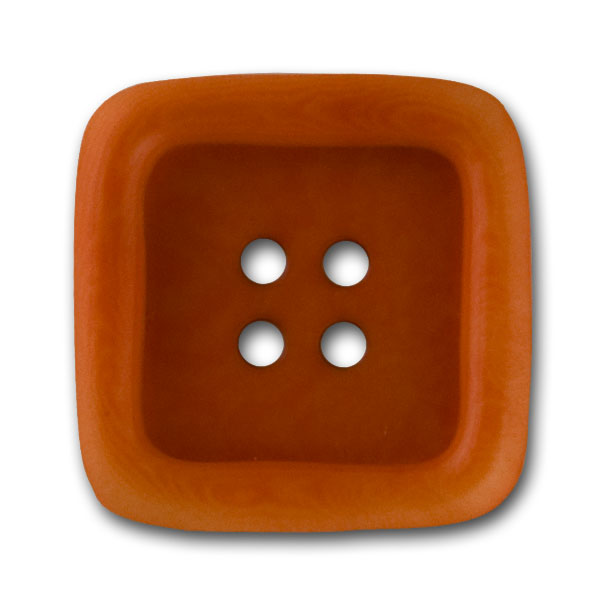 Burnt Orange Square Corozo Button (Made in Italy)