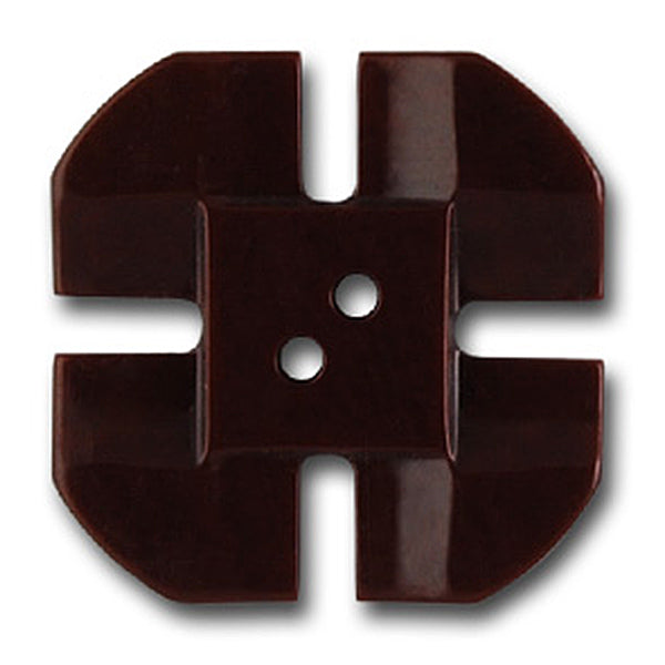 Brown Pinwheel Vintage Button