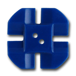 1 1/4" Bright Blue Pinwheel Vintage Button
