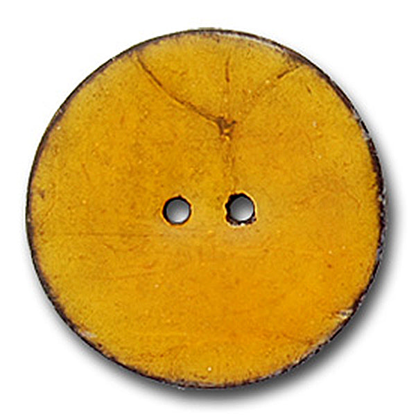 1 3/4" Yellow Coconut Shell Button
