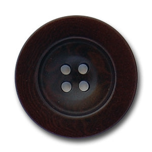 Rimmed Bittersweet Brown Corozo Button (Made in Italy)