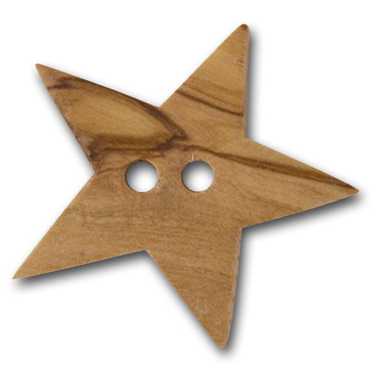 Star-Shaped Wood Button