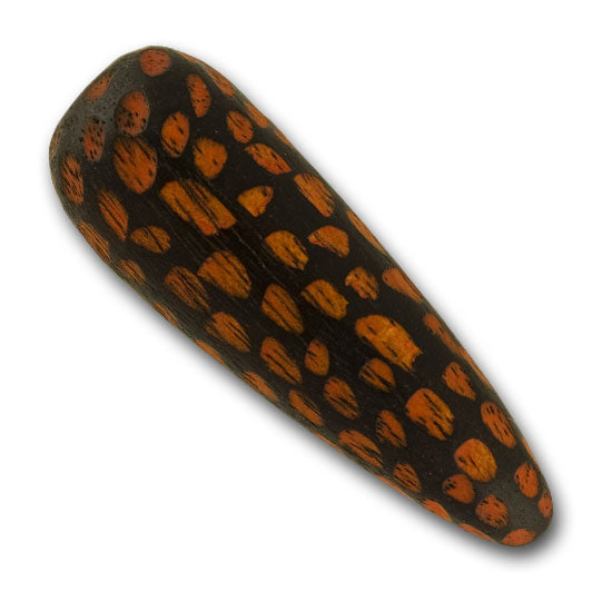 2 1/4" Orange & Black Toggle Wood Button