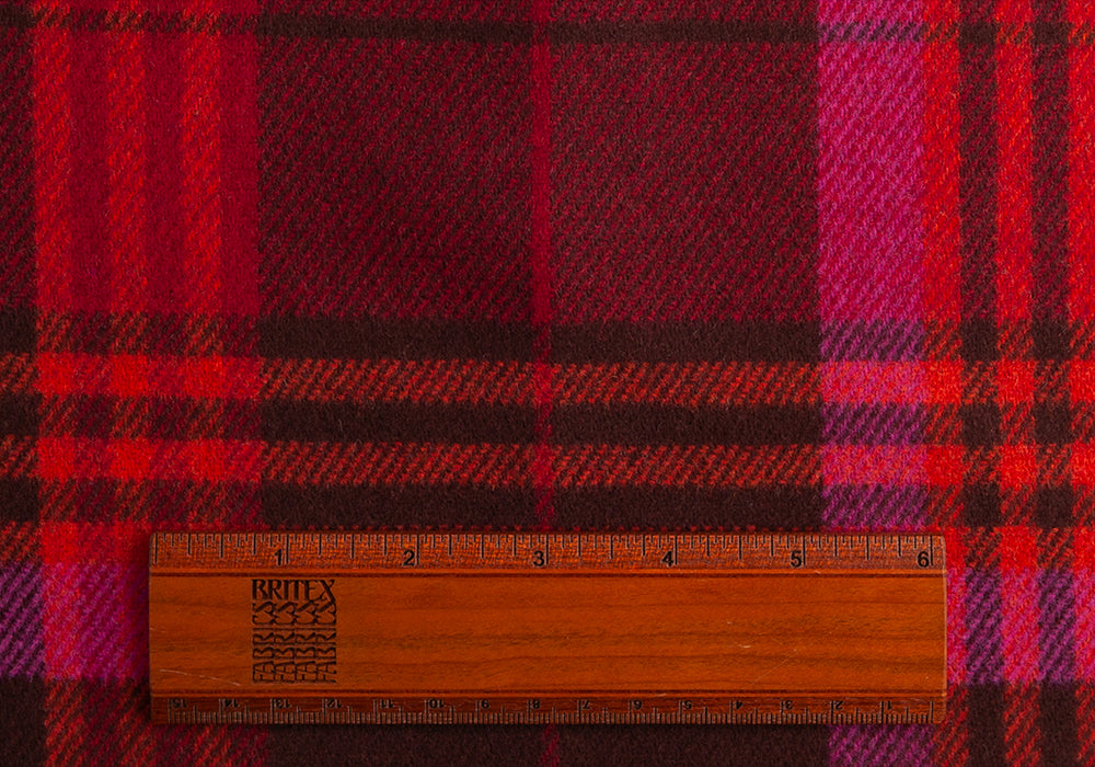 Truffled Temptation Reversible Plaid Wool Coating