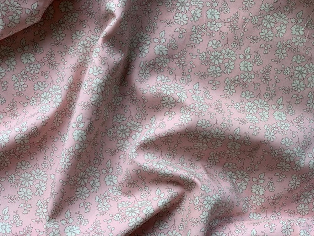 Pale Rose Floral Liberty of London Tana Cotton Lawn (Made in England)