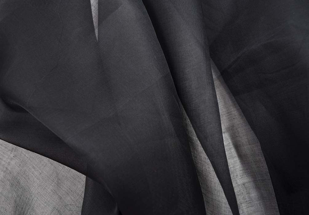 Cotton Fabric, Classic Black Cotton Organdy (Made in Switzerland ...