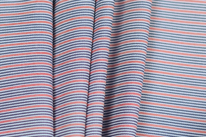 Striped & Ribbed Cotton Shirting (Made in Italy)
