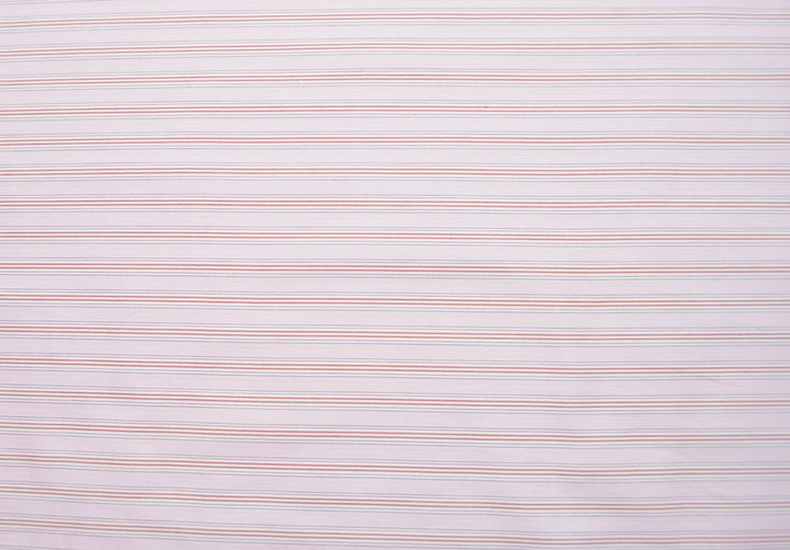 Striped Dinner Mint Pink Cotton Shirting (Made in Italy)