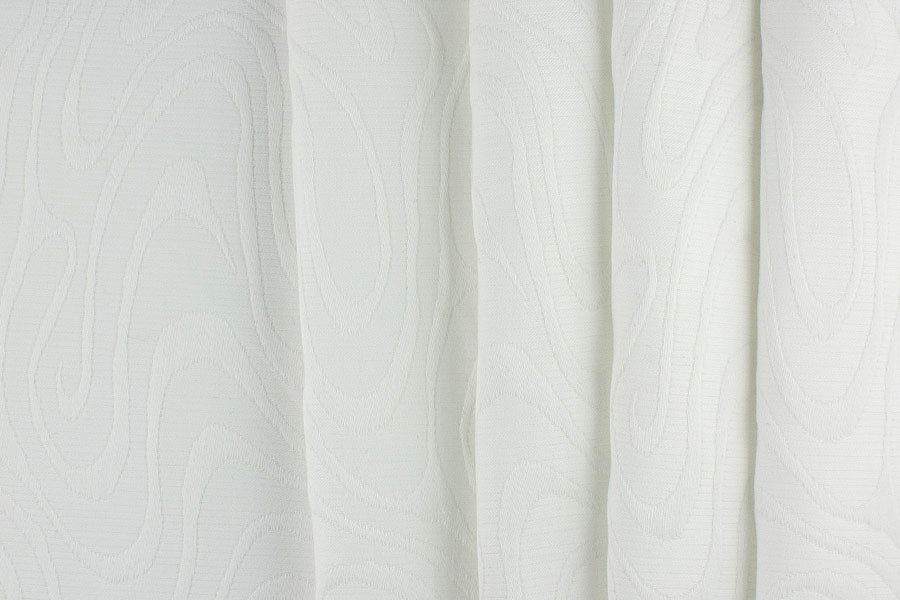 Elegant Swirling White Cotton Brocade (Made in Switzerland)