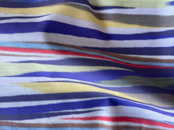 Seaside Stripes Cotton Poplin (Made in Italy)