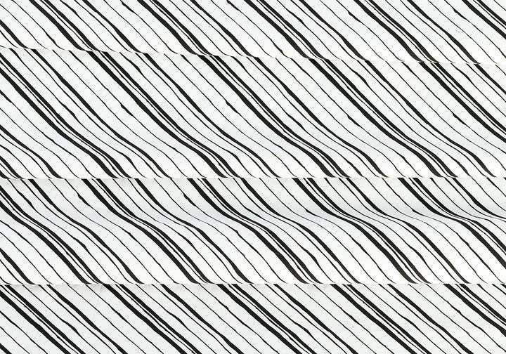 Designer Diagonally Striped Cotton Poplin (Made in Italy)