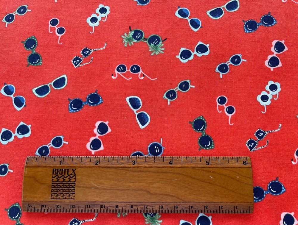 Summertime Fun Sunglasses Quilting Cotton (Made in Korea)